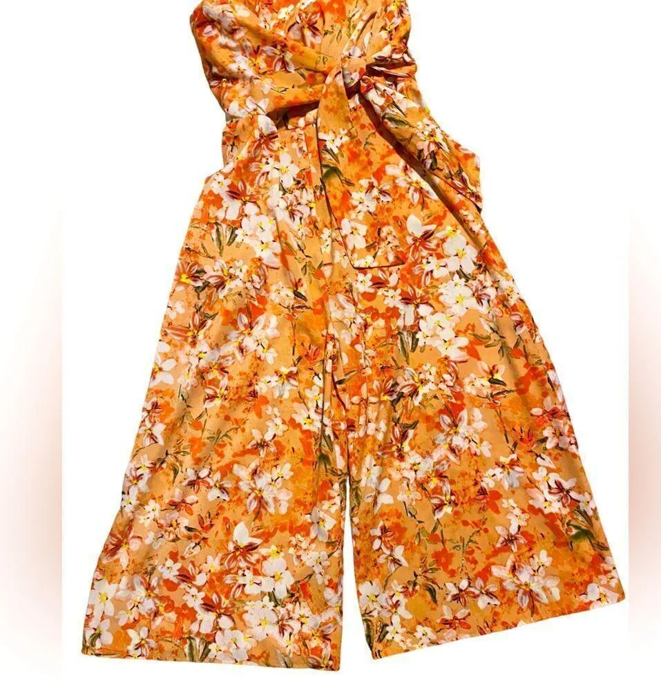 Entro Strapless Floral Wide-Legged Romper - Image 7