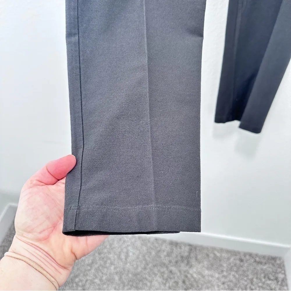 Eileen Fisher Dark‎ Grey Pull On Slim Fit Ankle Length Classic Minimalist Pant - Image 3