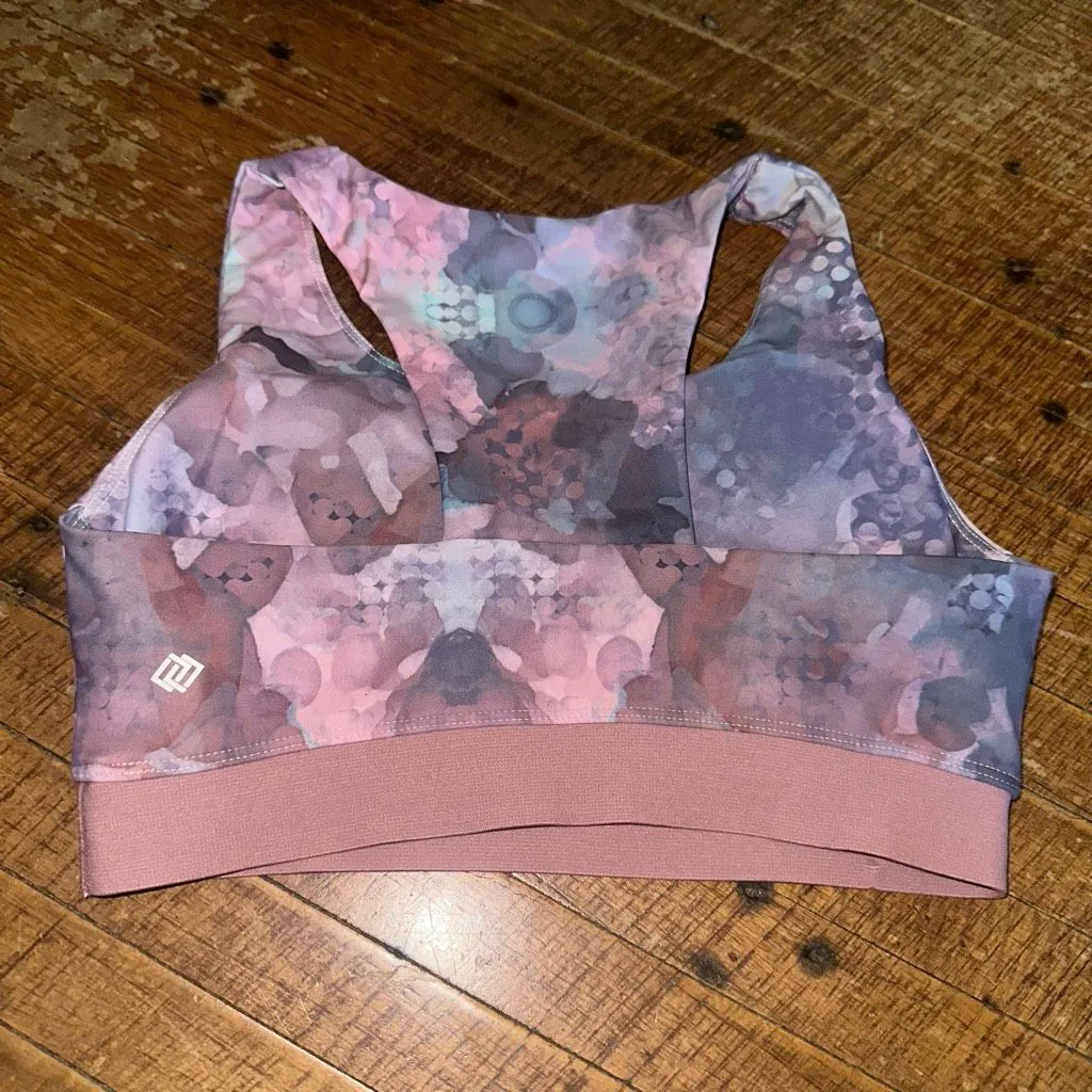 Linc purple hexagon space dye S athleisure sports bra Pink - Image 2
