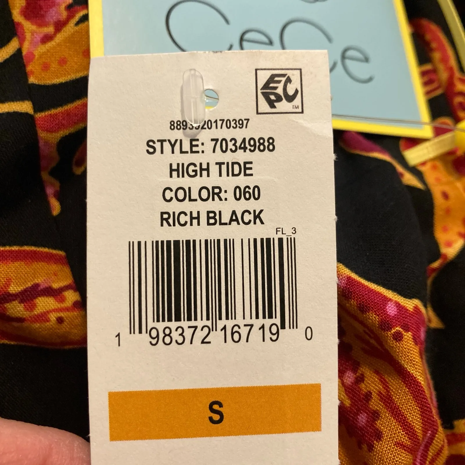 NWT CeCe Beachy Romance High Tide Wrap Short Sleeve Black Red Midi Maxi Dress - Image 9