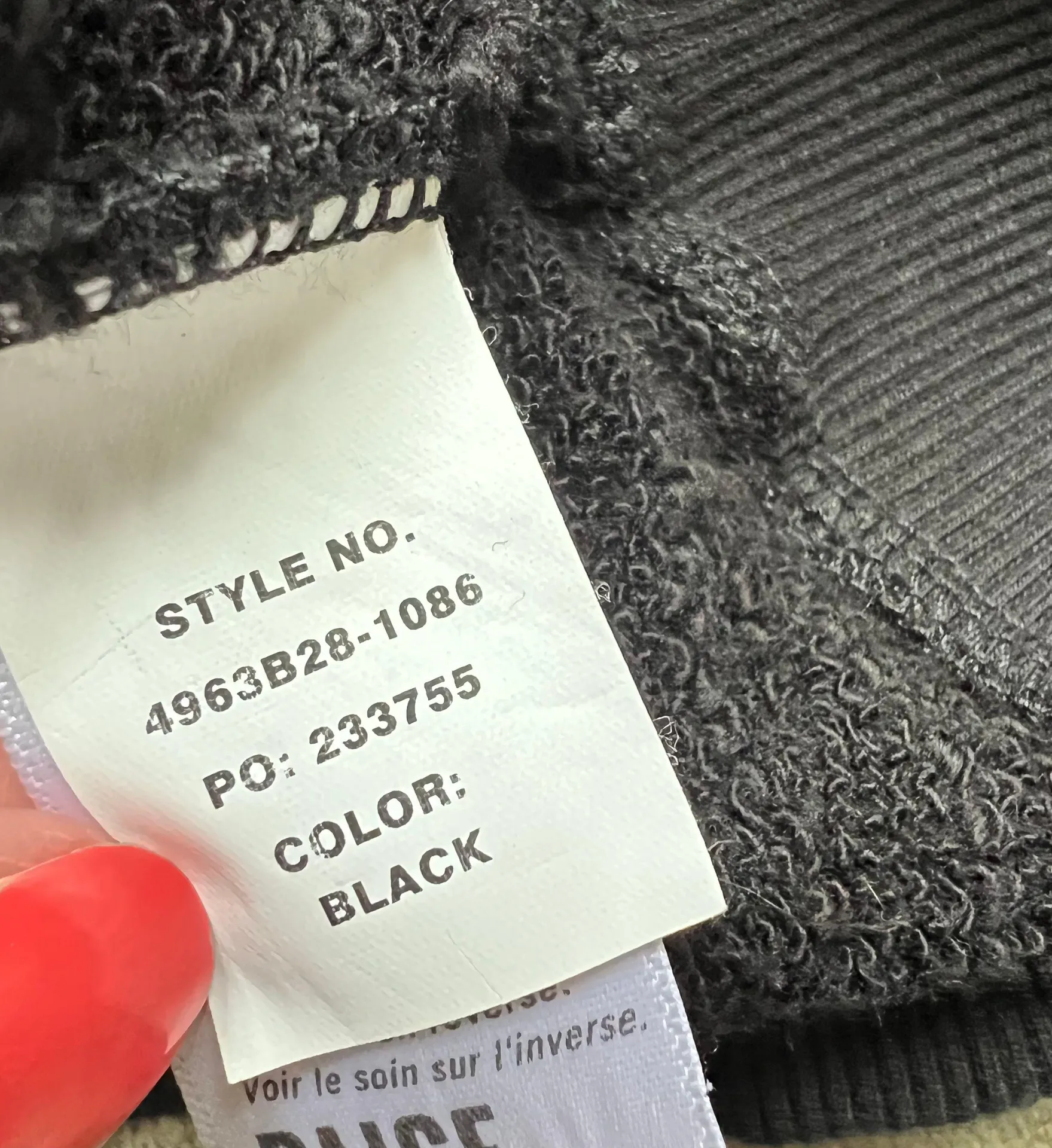 Daytona Chain Trim Casual Pullover Sweatshirt Black Silver Size Large - Image 12