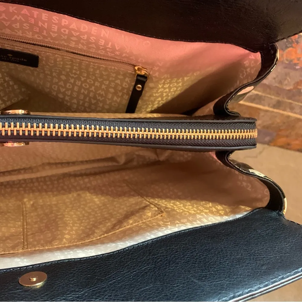 Kate Spade Black Polka Dots Medium Shoulder Bag Tote Purse - Image 11