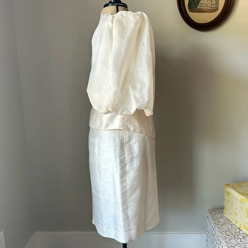 Vintage 1980s silky skirt set - Image 7