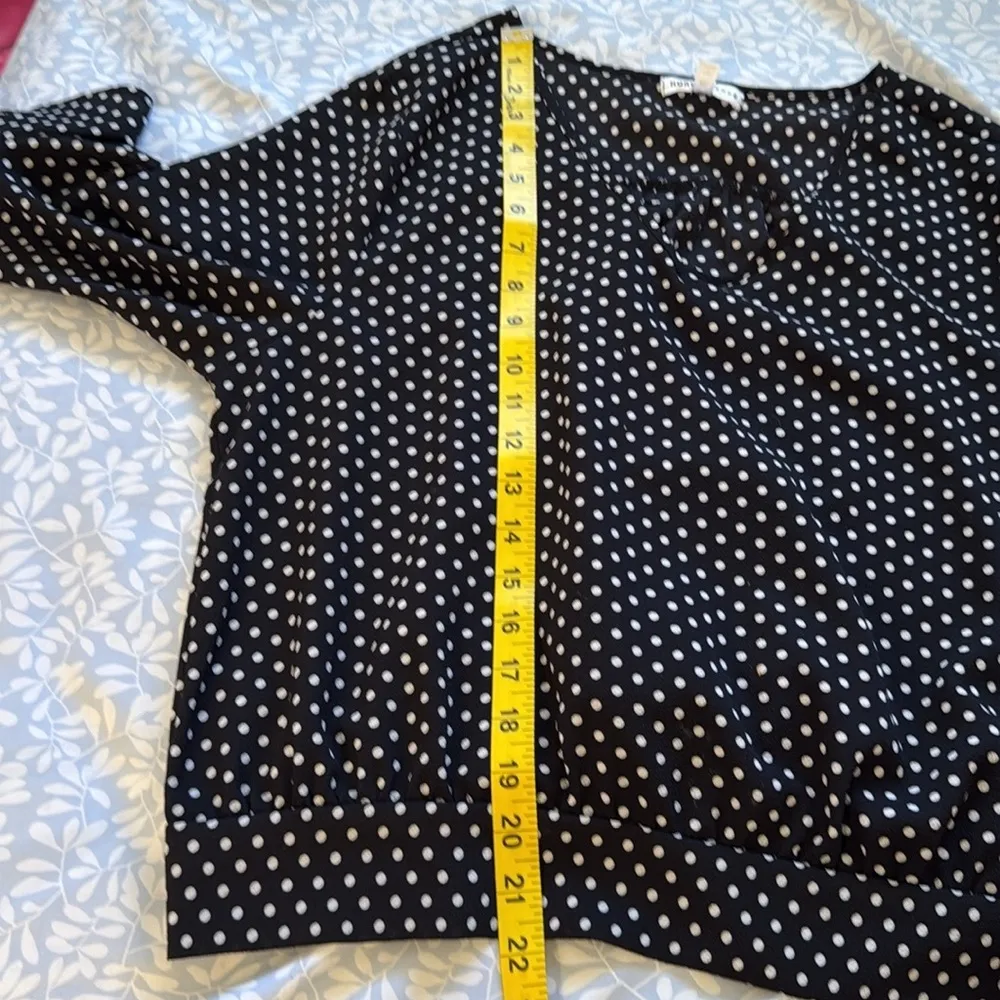 honey peace Black and White Polka Dot Blouse Size undefined - Image 4