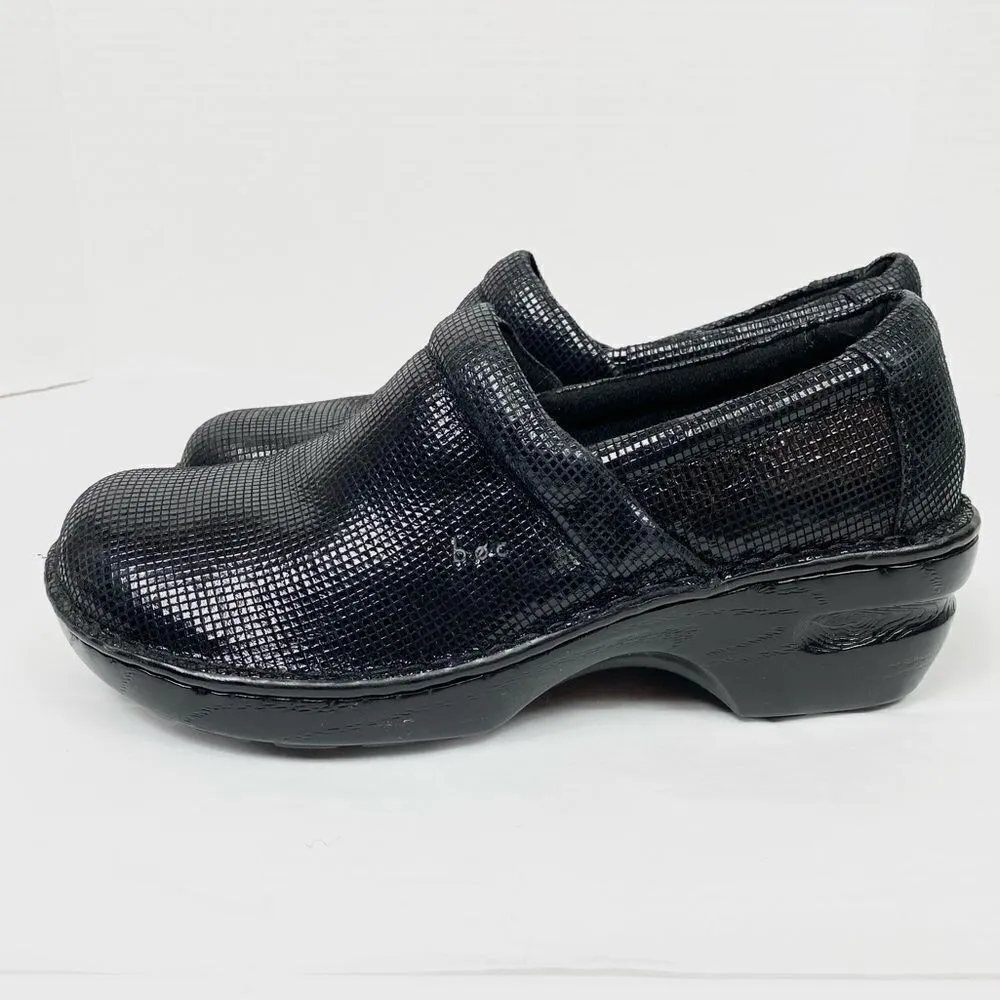 Born b.o.c. Toby Black Leather Clogs Black Size 9.5 - Image 6
