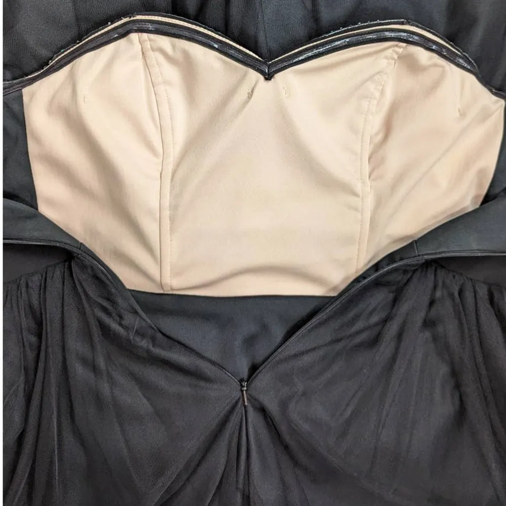 Blondie Nites by Stacy Sklar Strapless Embellished Formal Gown Black Size 11 - Image 16