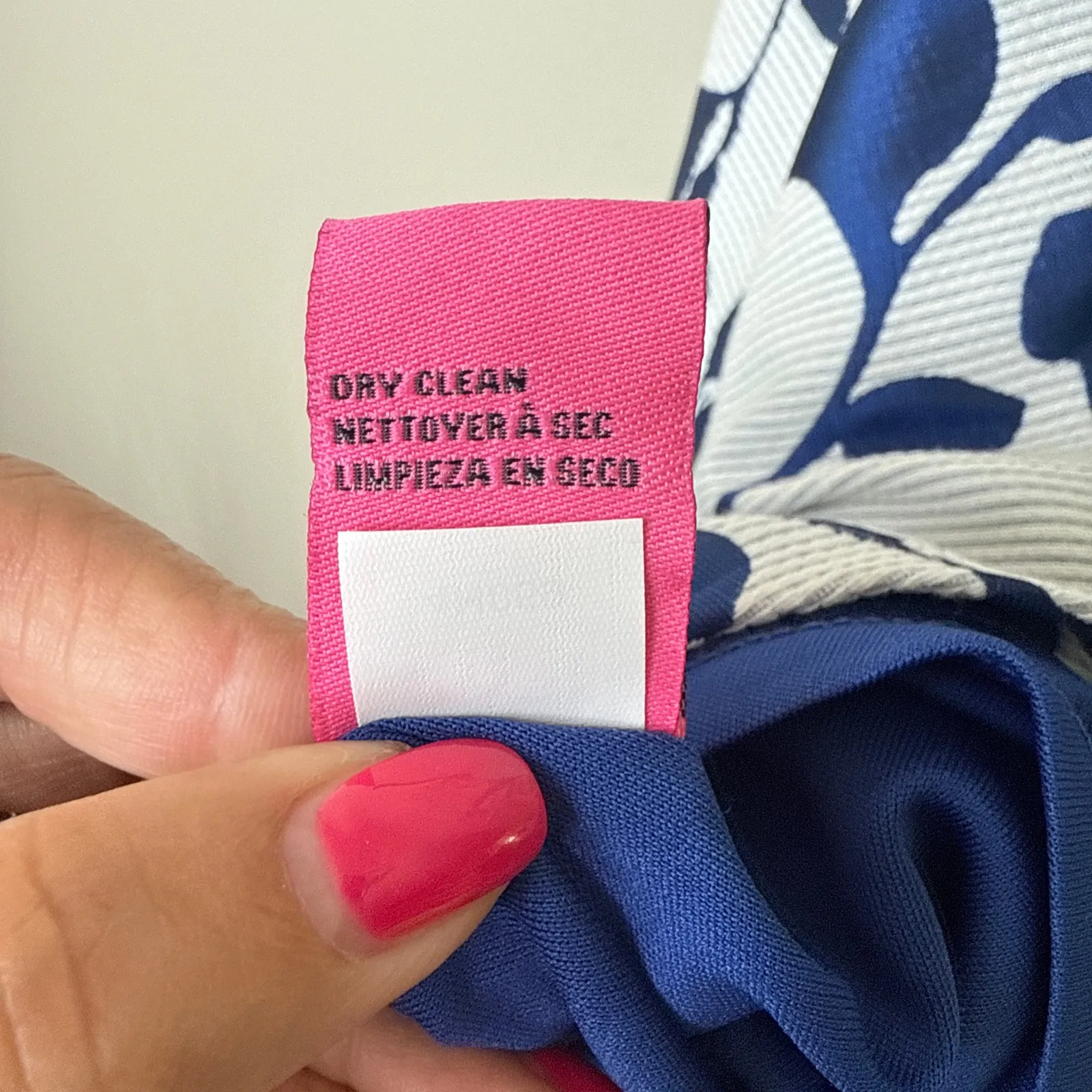 Betsey Johnson Floral Jacquard Dress Size 8 White Blue‎ Metallic Flower Print - Image 10