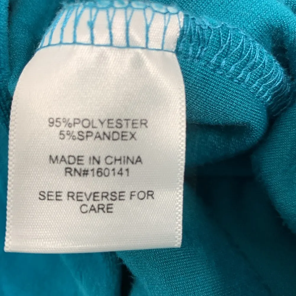 Peacock Green Velour Classic Logo Track Pants Joggers Size XL - Image 13