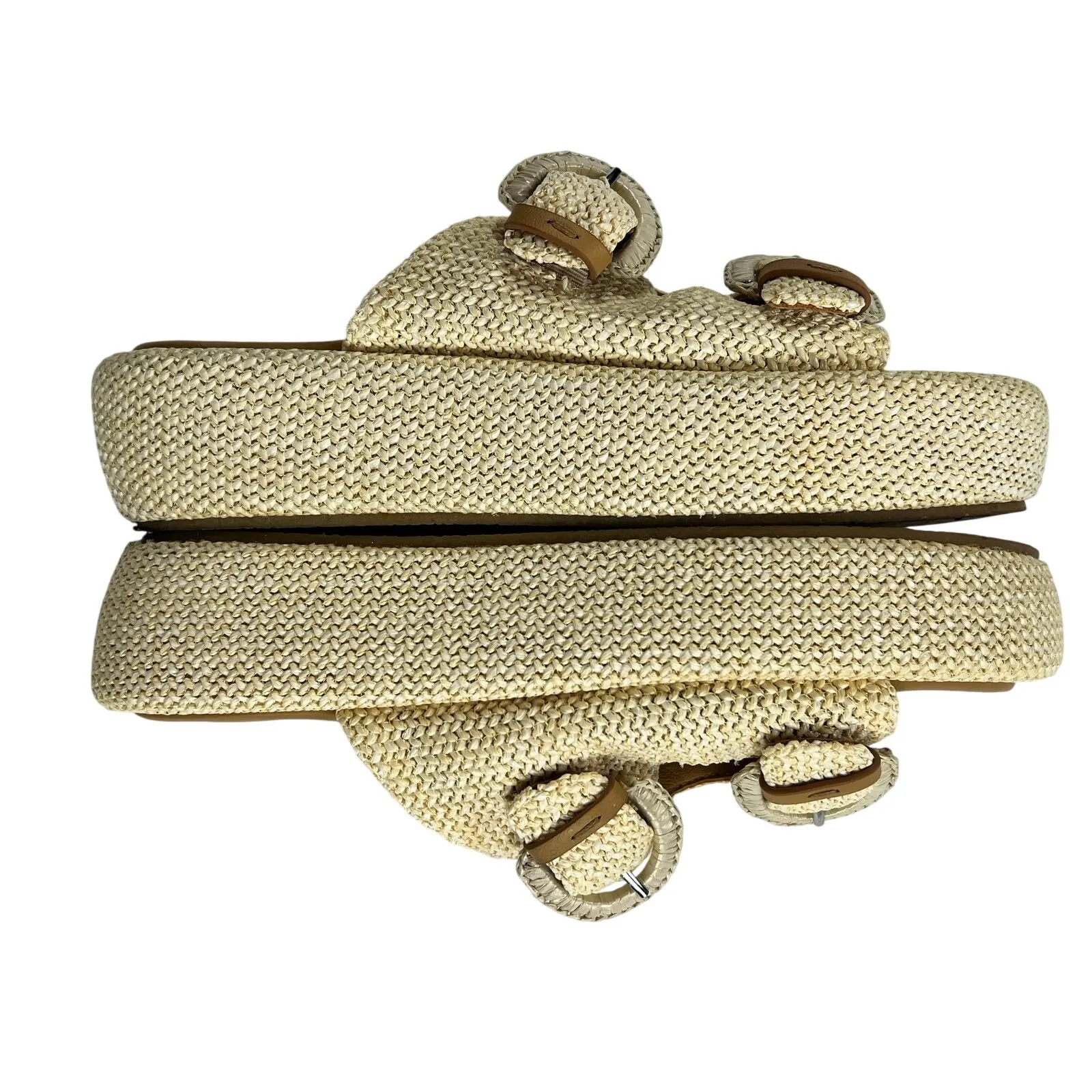 Kenneth Cole Gentle Souls Theresa Woven Platform Buckle Slide Sandals Size 9 - Image 7