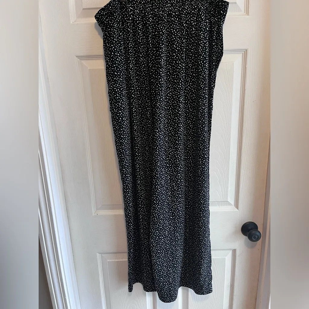 Forever 21 Black Polka Dot Wide Leg Dress Pants 2X Loose Flowy Contemporary - Image 8