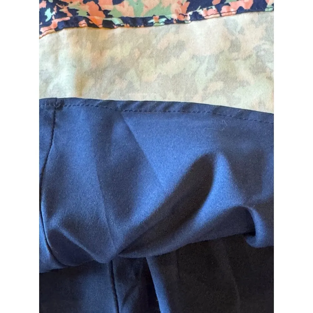 Club Monaco Skirt Women 4 Pink Blue Floral‎ A Line Skater Mini Boho Cottagecore - Image 7