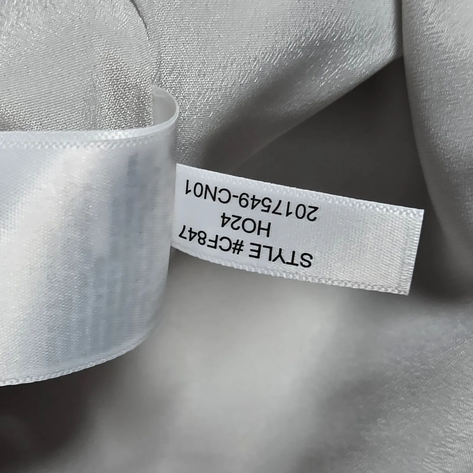 J. Crew Collection Embellished Neckline Short Sleeve A Line Satin Dress Silver 4 - Image 7