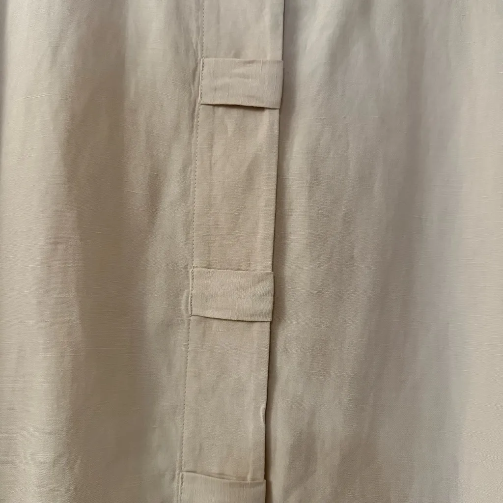 EILEEN FISHER Linen and Silk Blend Mandarin Collar Boxy Fit Blouse Size S - Image 6