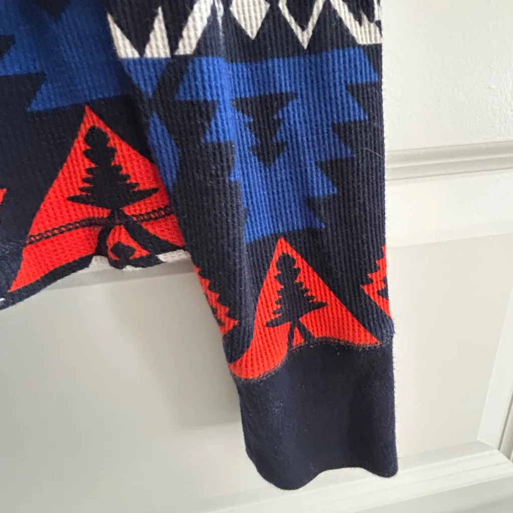 LRL Active Southwestern Zip Up Jacket Blue Red Size L - Image 8