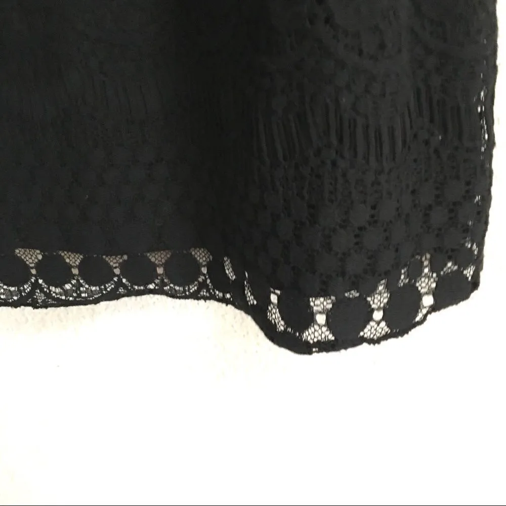 Solitaire Ravi Khosla black BoHo crocheted dress S - Image 8