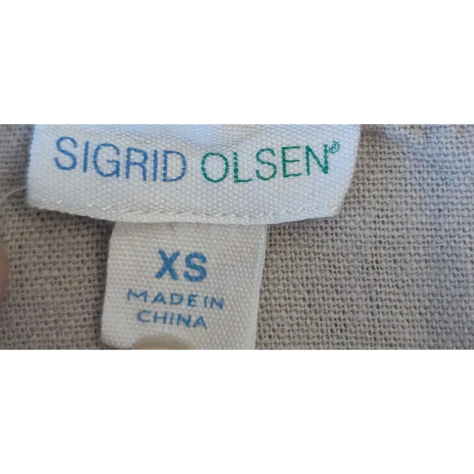 Sigrid Olsen Linen Blend Embroidered Maxi Tunic Dress XS Coastal Boho - Image 4