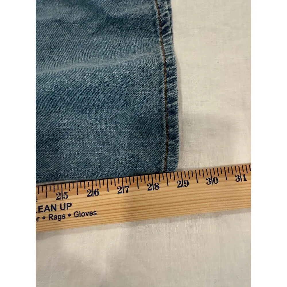 Song High Rise Cargo Jeans 100% Cotton Medium Wash Denim Women's Size 5/27 Blue - Image 7