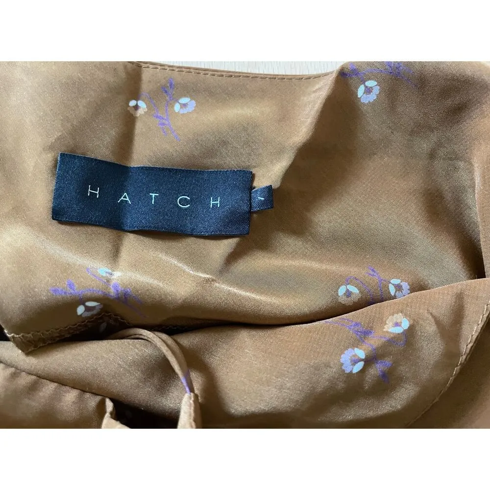 HATCH Maternity Ricky Slip Dress Rust Orange Floral Print Size 1/ Small Brown - Image 7