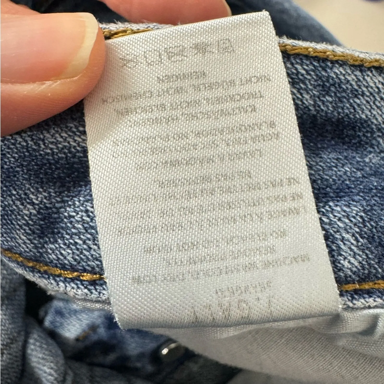 John Galt Brandy Melville Straight Leg Jeans Womens M Blue High Rise Raw Hem - Image 5