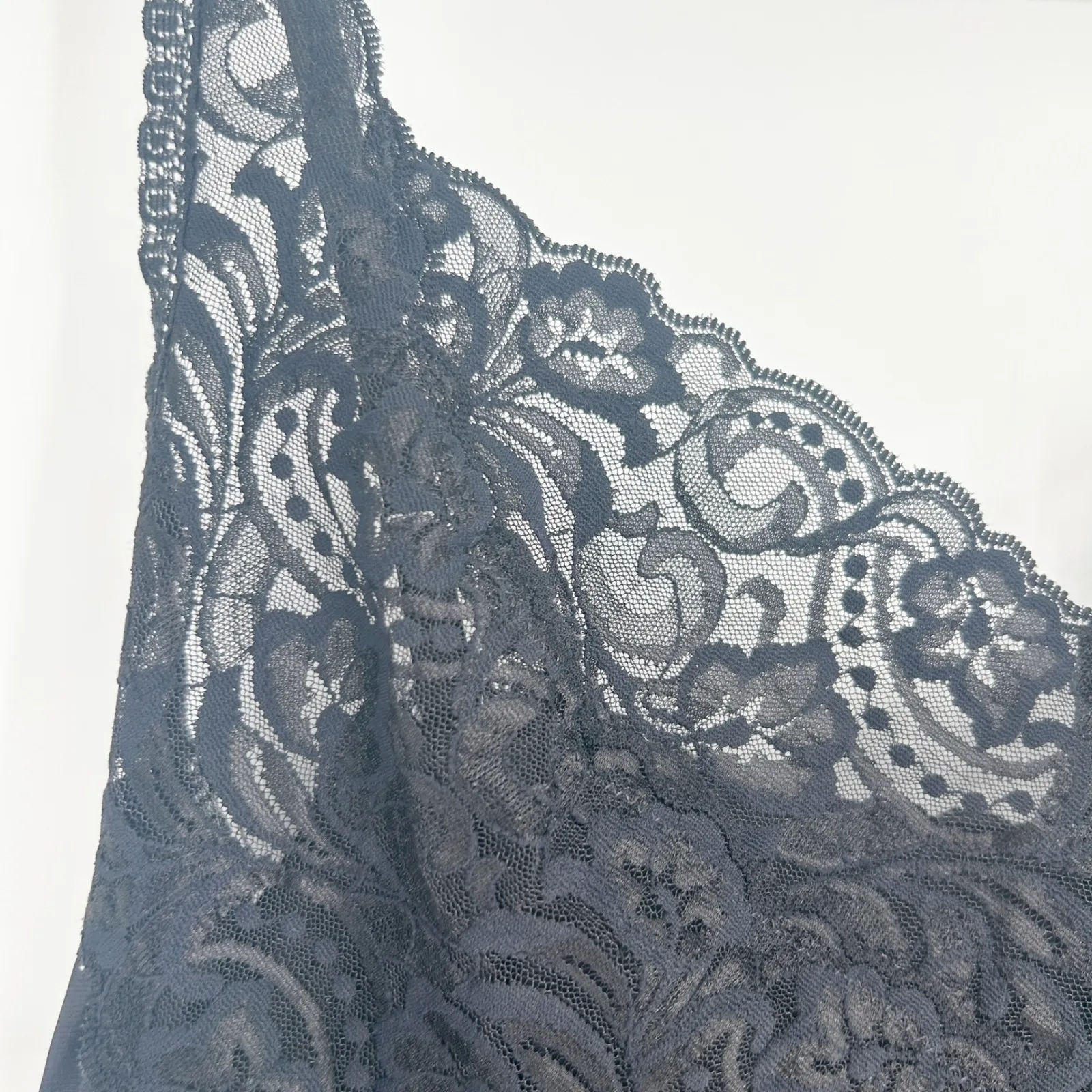 Vanity‎ Fair Womens Vintage Y2k 90s Whimsigoth Witchy Dark Lace Cami Top Size XL - Image 2