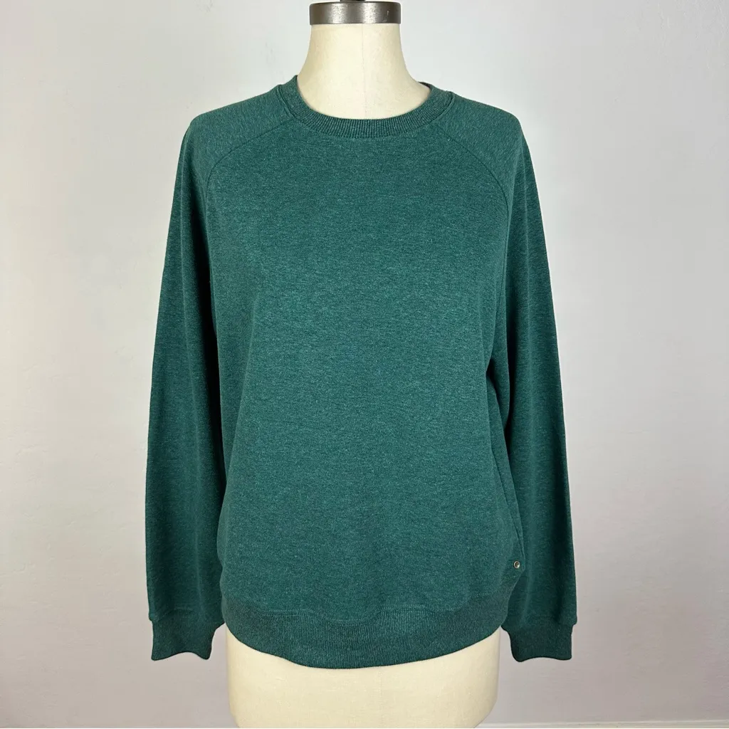 PrAna Soft Hemp Forest Green Crewneck Sweatshirt - Image 5