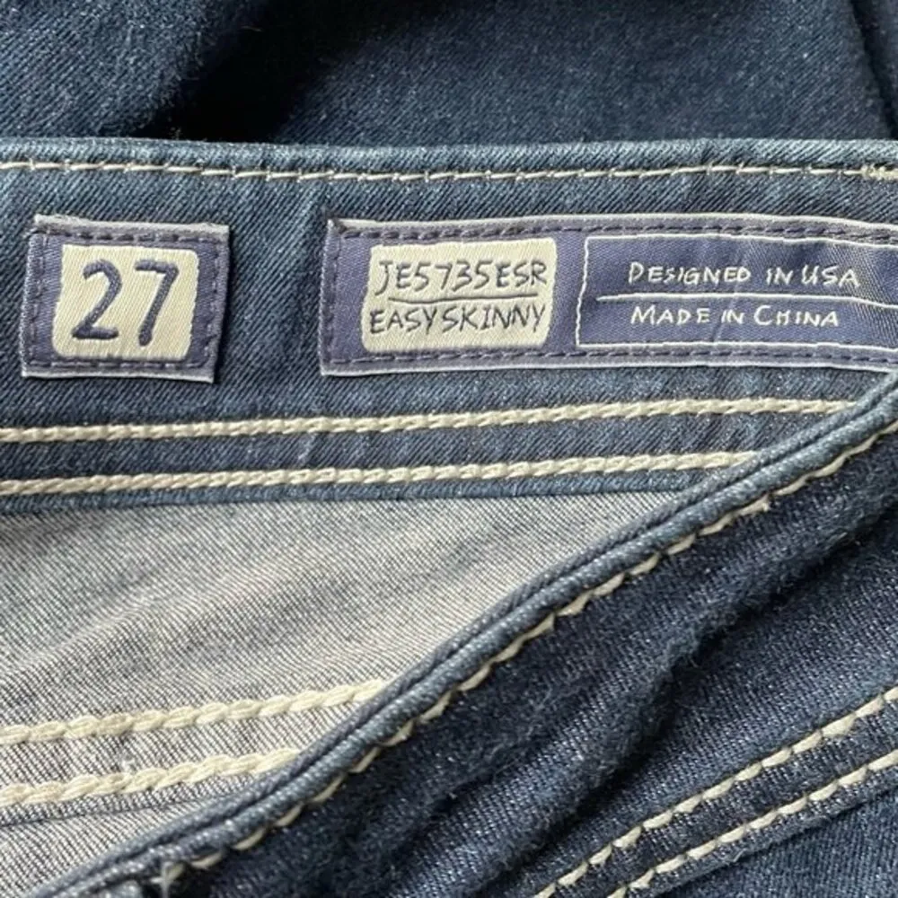 Miss Me Women's Easy Skinny Jeans Size 27 | 4 Dark Wash FDL Embellished Y2K Jean - Image 10