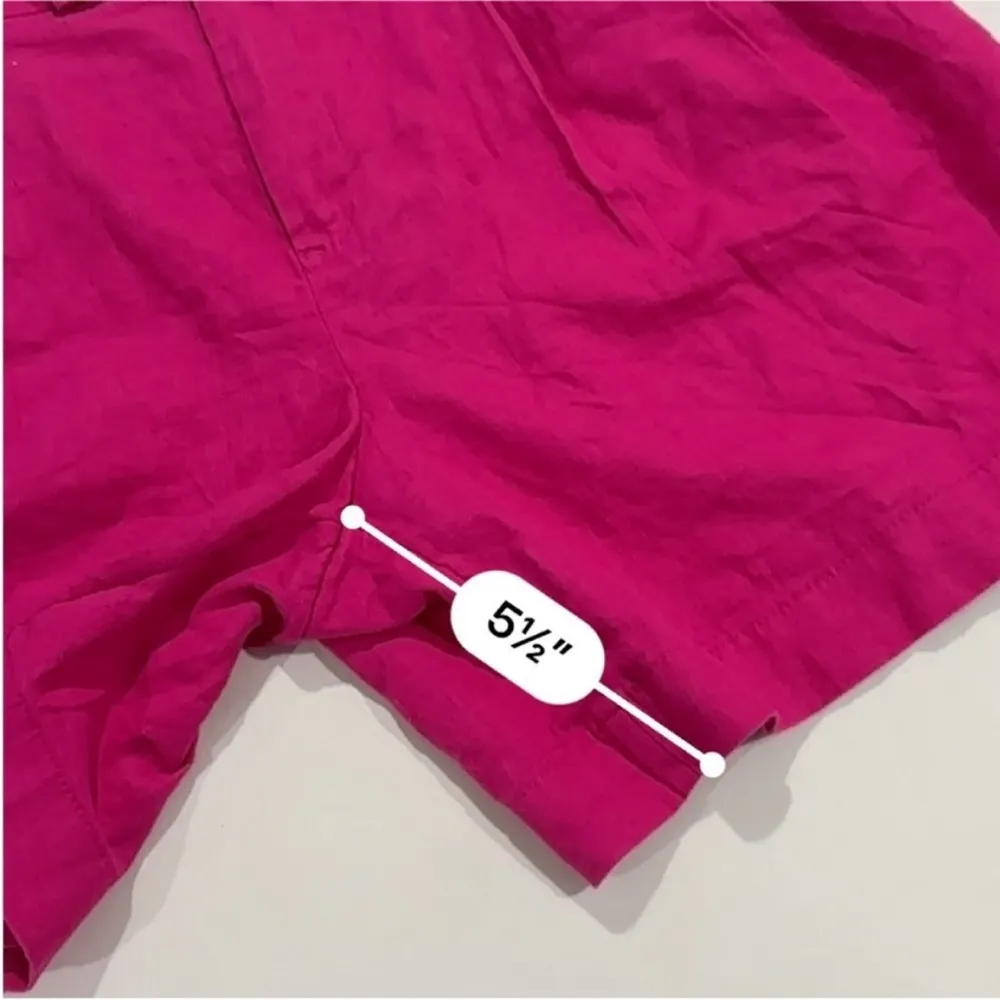 NWT A New Day Women's High-Rise Tailored Linen Shorts pink size 6 - Image 12
