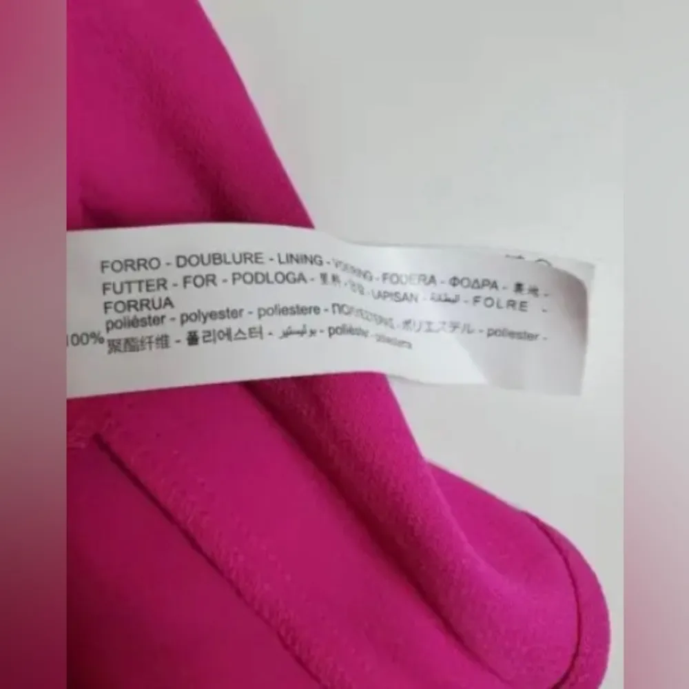 ZARA WOMAN MIDI DRESS WITH STRAPS Knot Ruching FUCHSIA PINK Size XS - Image 14