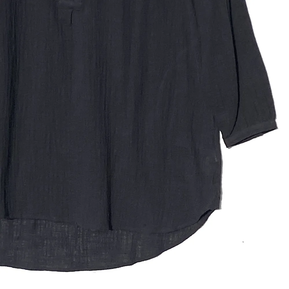 NWT SOFT SURROUNDINGS Women’s 100% Cotton Gauze 3/4 Sleeve Henley Tunic Large - Image 3