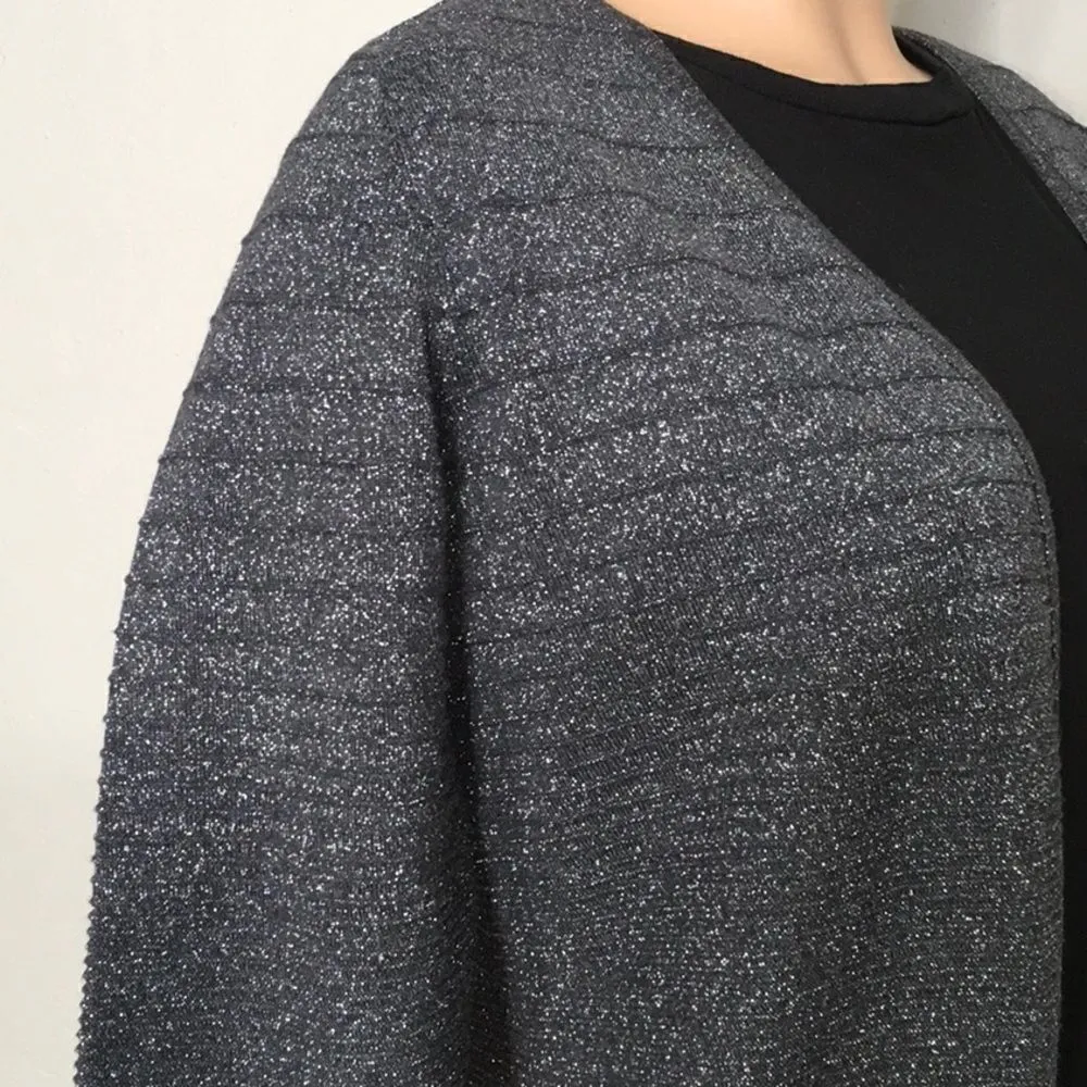 New. Alfani Blue/gray and silver metallic sweater jacket. New - Image 6