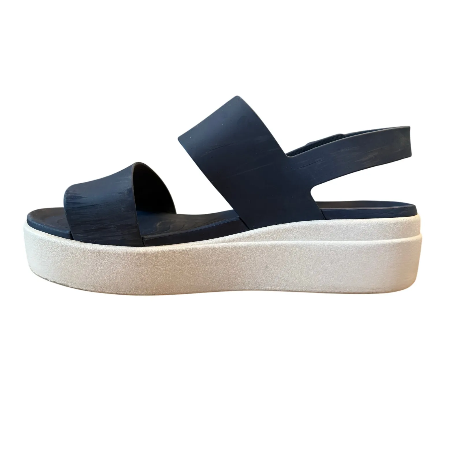 CROCS Brooklyn Low Wedge Platform Sandals Women’s Size 10 Blue Comfort 206453 - Image 5