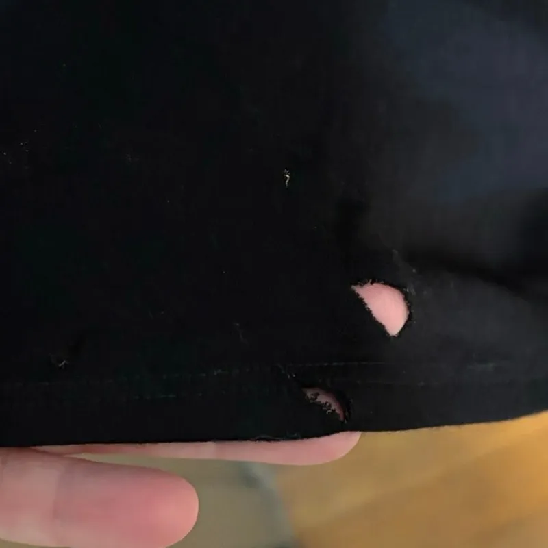 Eileen Fisher Size XS Maxi Tank Dress Stretch Jersey Black Minimal Capsule FLAWS - Image 6