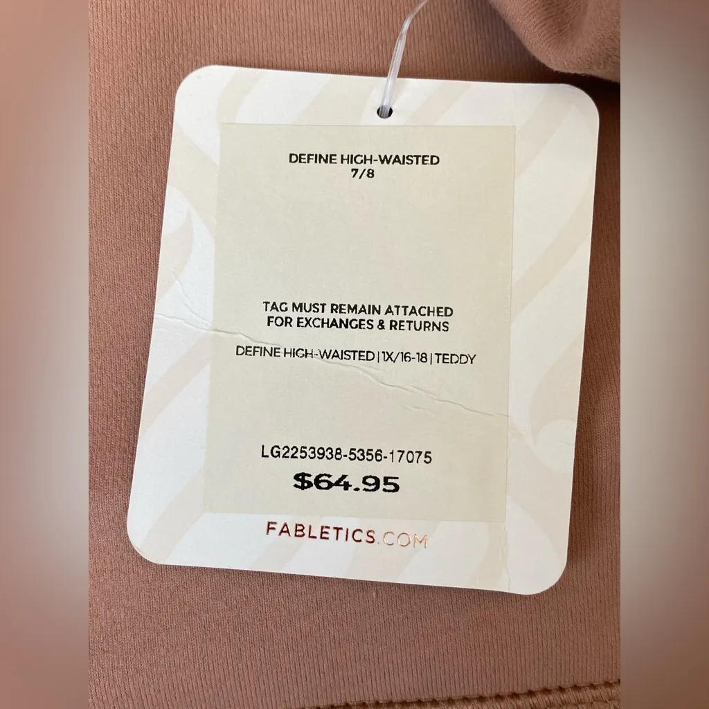 NWT Fabletics Define PowerHold® High-Waisted 7/8 Legging | Size: 1X - Image 5