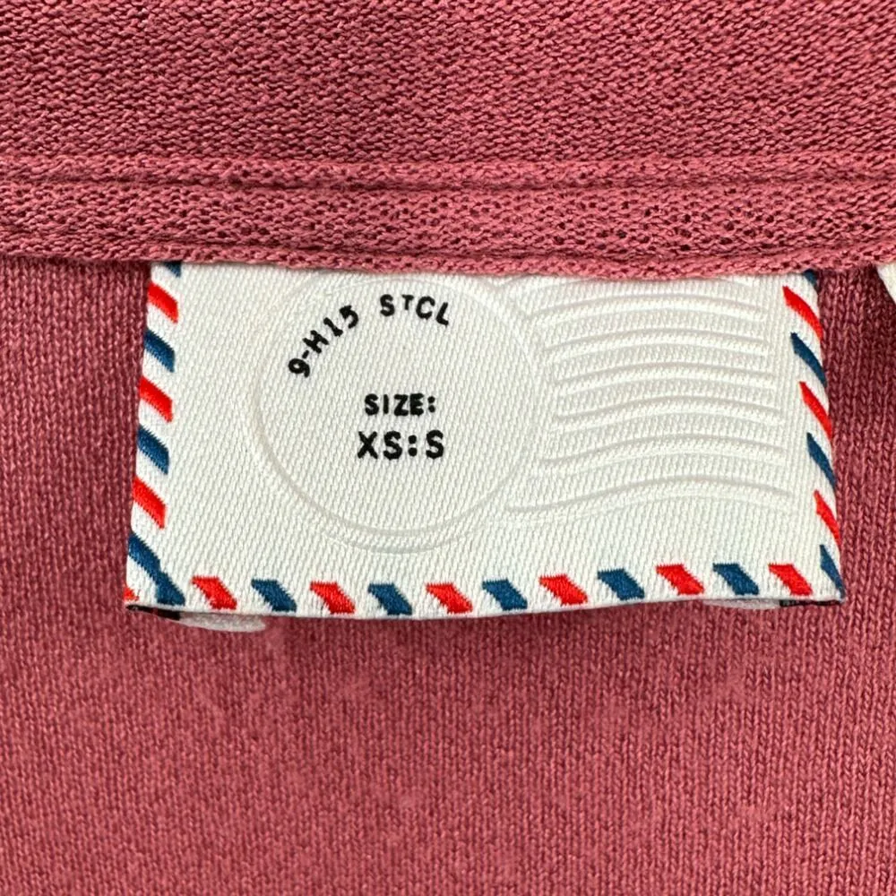 Anthropologie {Postmark} | S | Mauve Pink Draped Front Dolman Faux-Wrap Blouse - Image 5