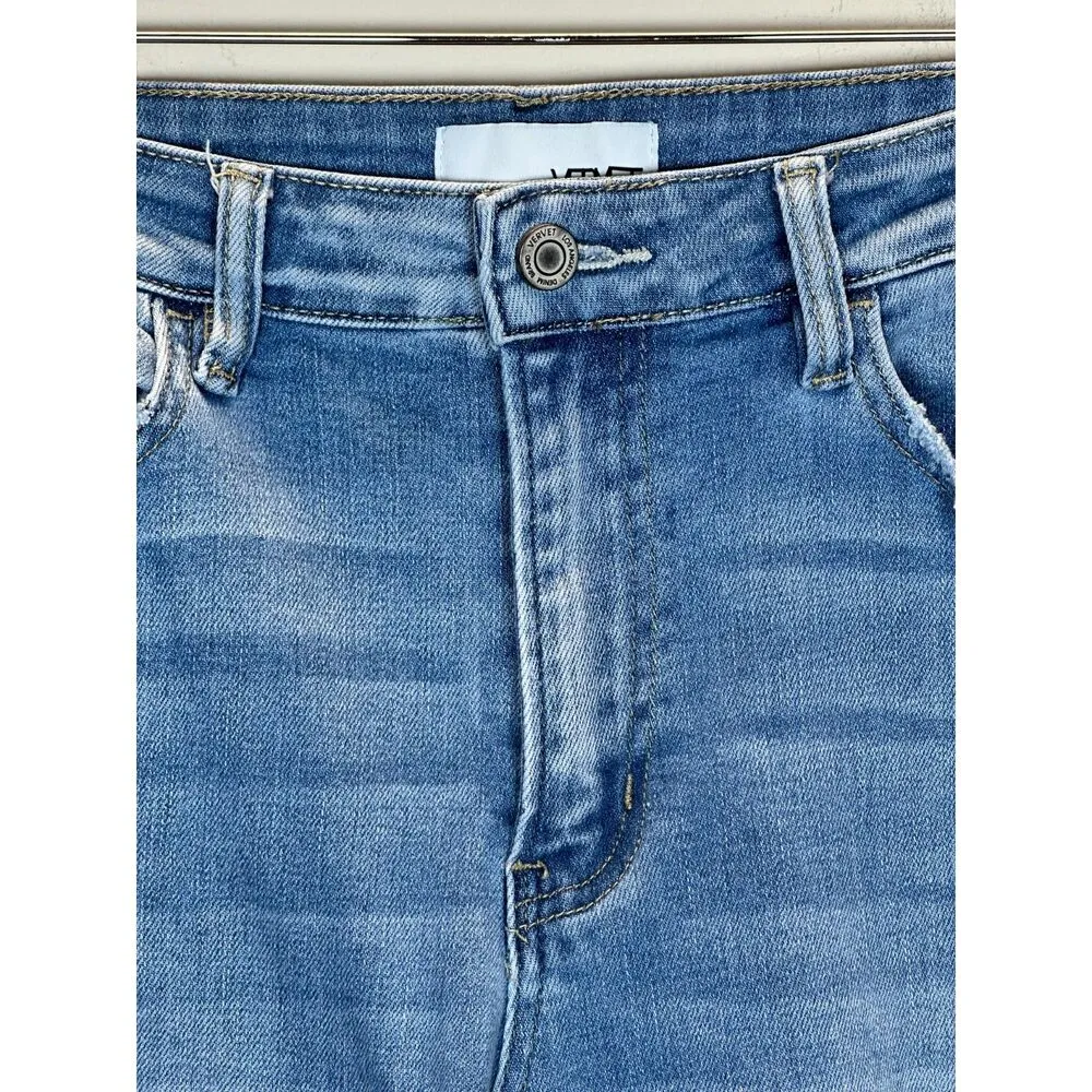 Vervet Women's V2151 Size 30 Blue High Rise Distressed Slim Straight Denim EUC - Image 6