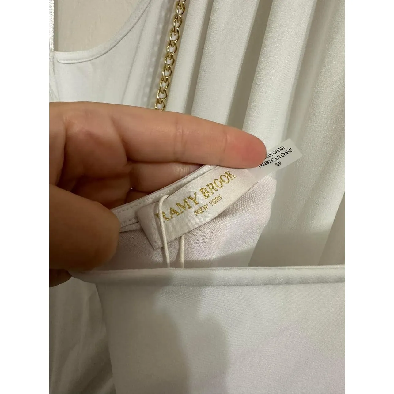 Ramy‎ Brook Women's Chain Trim Aly Halter Mini Dress In Ivory Size Small NWT - Image 6