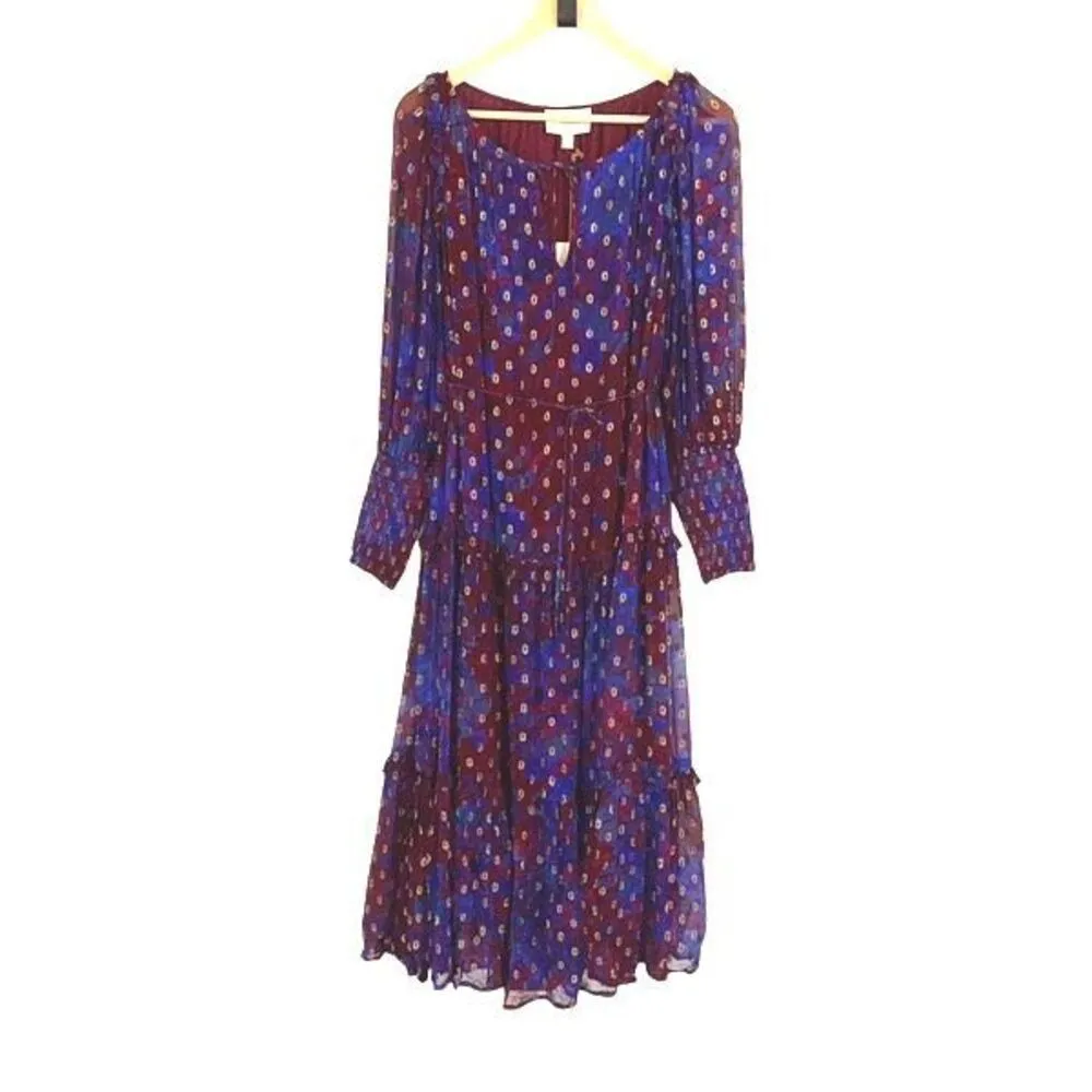 Cleobella Addison Midi Dress Confetti Tiered Sheer Size‎ XSmall  NWT $298 - Image 2