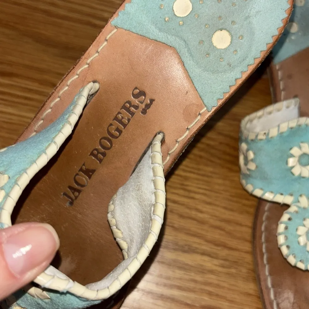 Jack Rogers Flat Jacks Sandals Blue Size 8.5 - Image 3