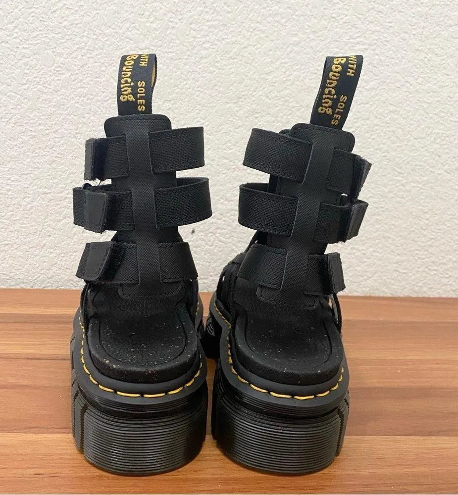 DR MARTENS Ricki Gladiator Black Platform Gladiator Sandals Size 5 US 3UK 36EU - Image 6