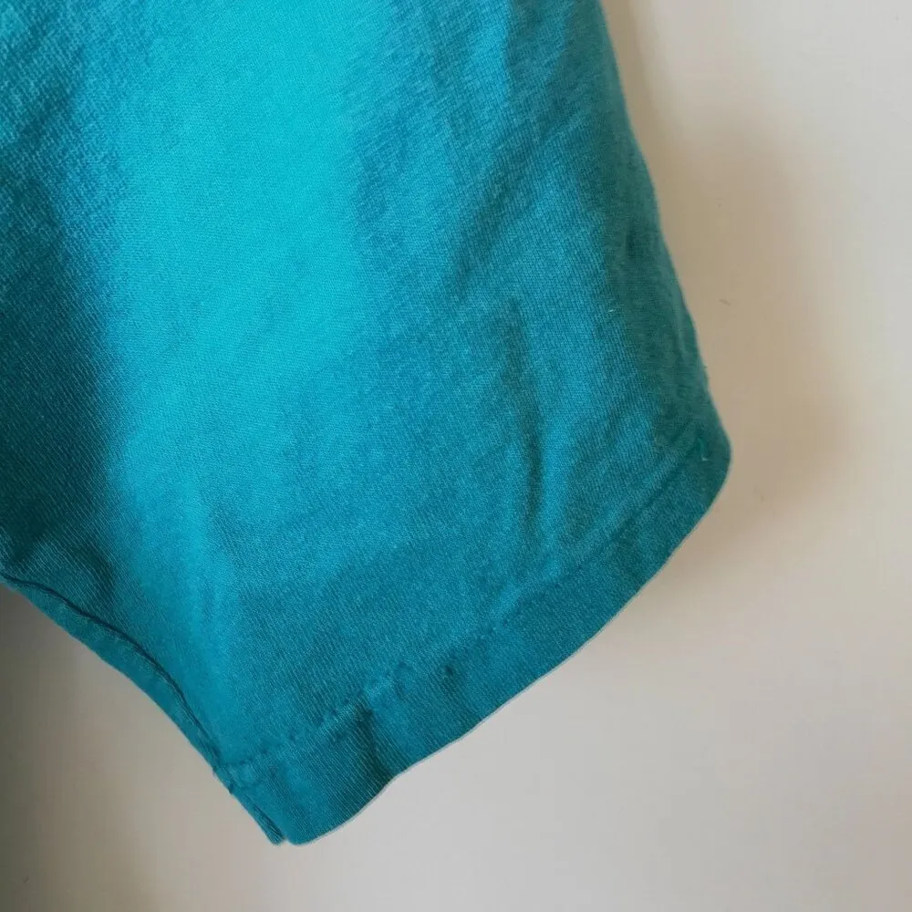 Vintage 90s Adidas T Shirt Womens USA Blue XL Extra Large Graphic Tee Cotton - Image 16