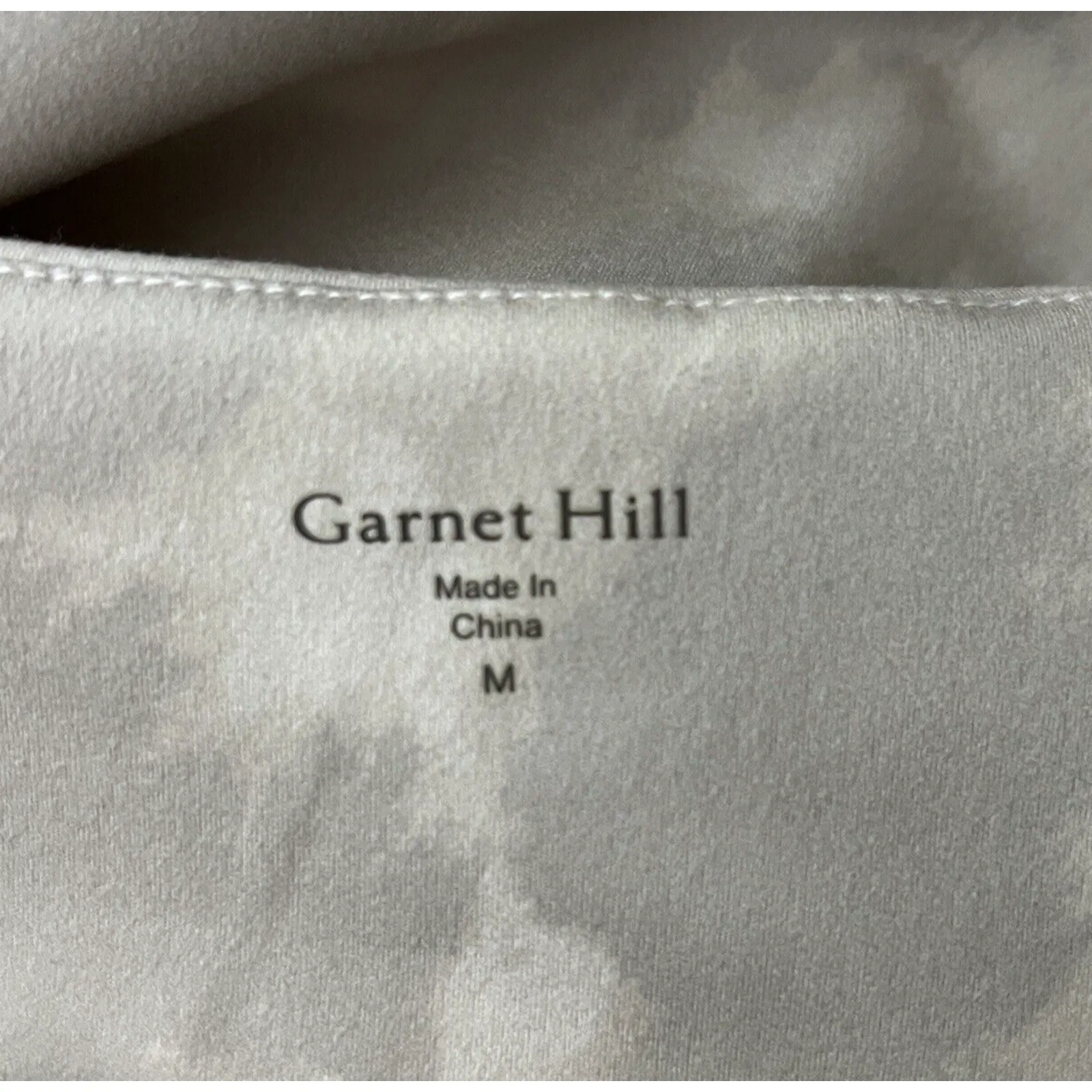 Garnet Hill  Dress Womens Medium Gray Cream Fit & Flare Office Neutral Minimalist - Image 7