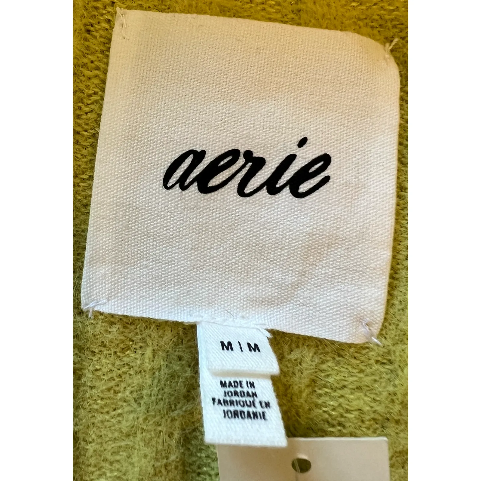 Aerie Womens Tunic Sweater Size M Yellow Oversized Long Sleeve Round Neck NWT - Image 2