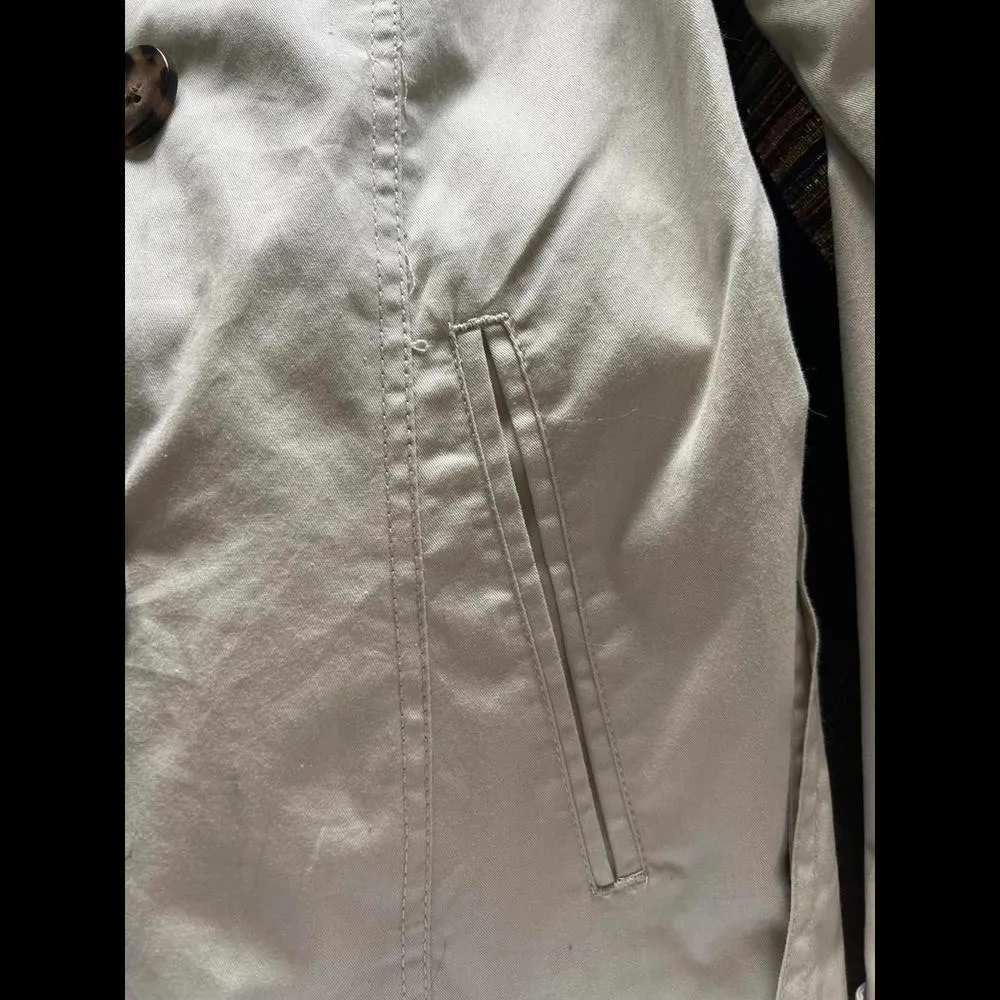 Merona Short Trench Coat size Large - Image 8