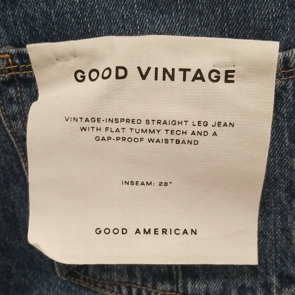 💕GOOD AMERICAN💕 Good Vintage Straight-Leg High-Rise Raw Hem Jeans 6/28 NWT - Image 15