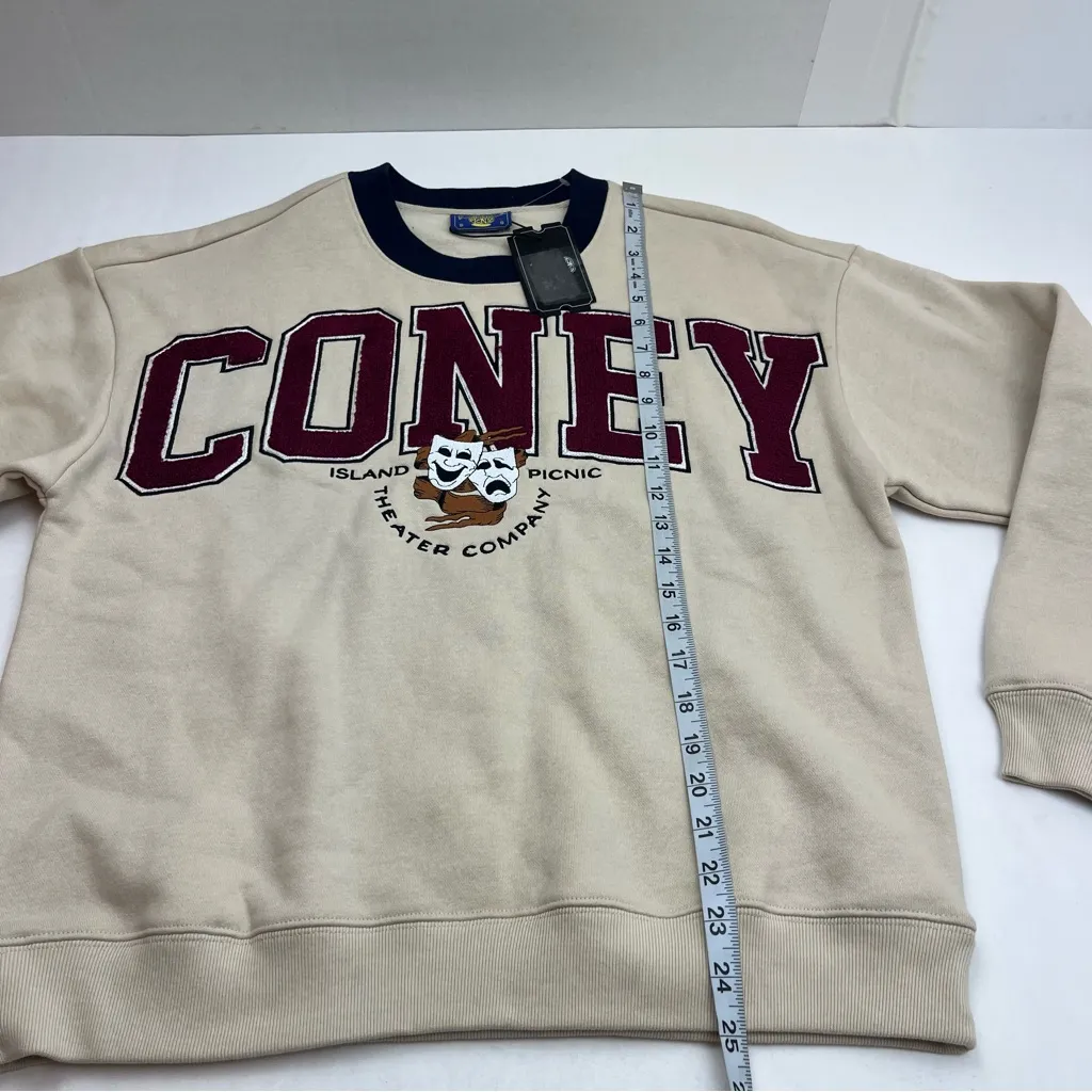 Coney Island Picnic Theater Company‎ Graphic Sweatshirt Womens Small NEW *FLAWED - Image 12