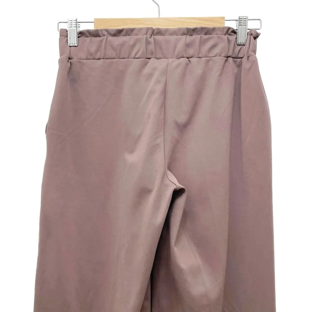 Joie Mocha Taupe Stretch Jersey Knit Pull On Wide Leg Dress Pants Womens Size XS - Image 6