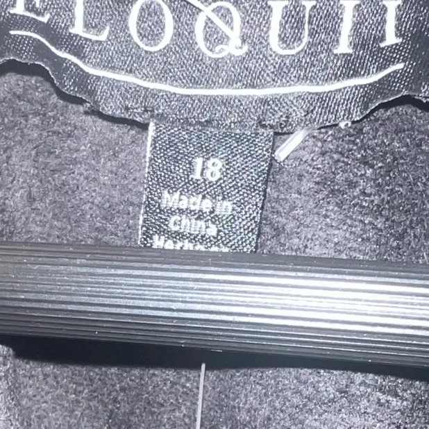 Eloquii Draped Faux Leather Dress, New with Tags, Black - Image 7