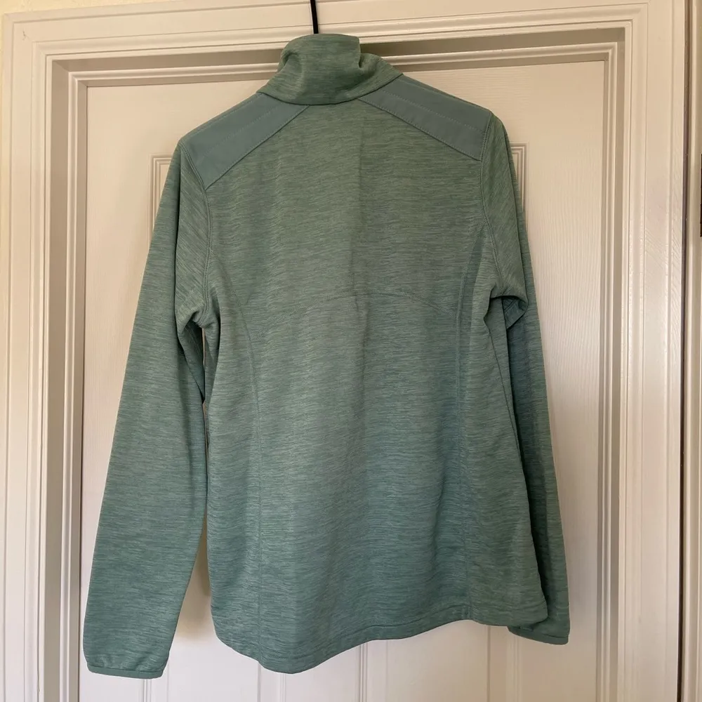 Columbia Pullover Fleece Lined Green Sweater GUC - Image 2