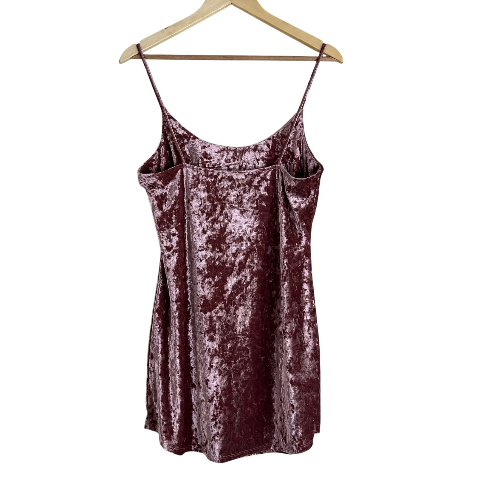Forever 21 Mini Dress Womens L Pink Crushed Velvet Sleeveless Y2K 90s Coquette - Image 4