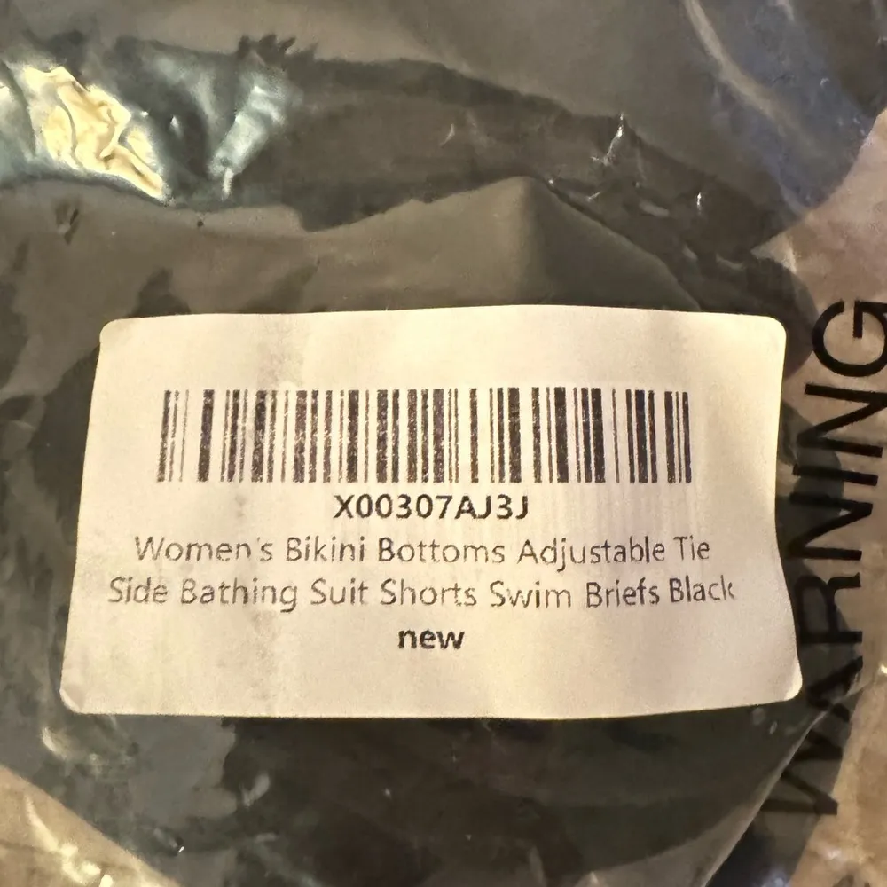 💦Bikini Bottoms Side Tie Adjustable Bathing Suit Full Coverage Swim💦 ~Large NWT Black - Image 6